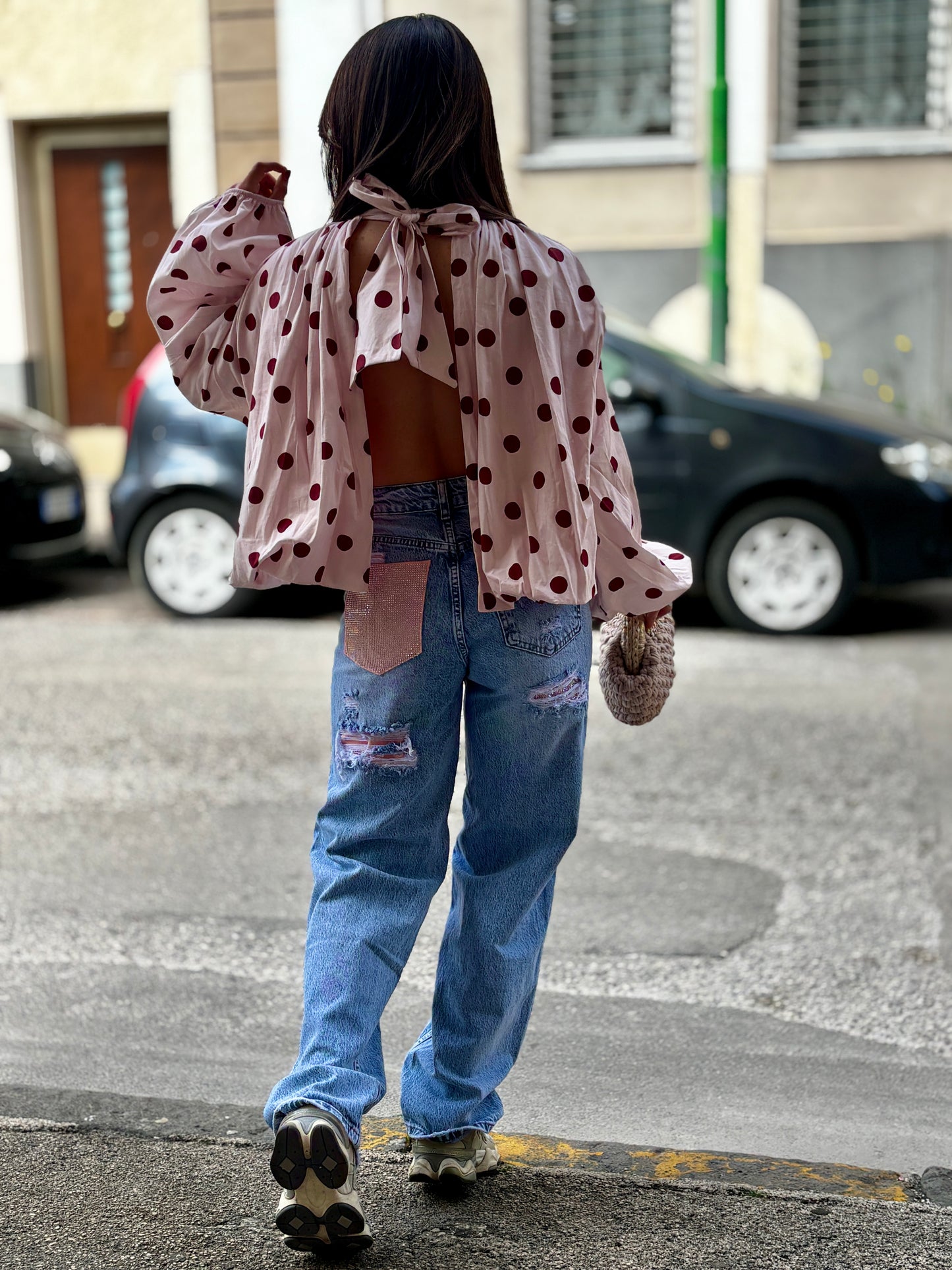 Denim tasca Pink