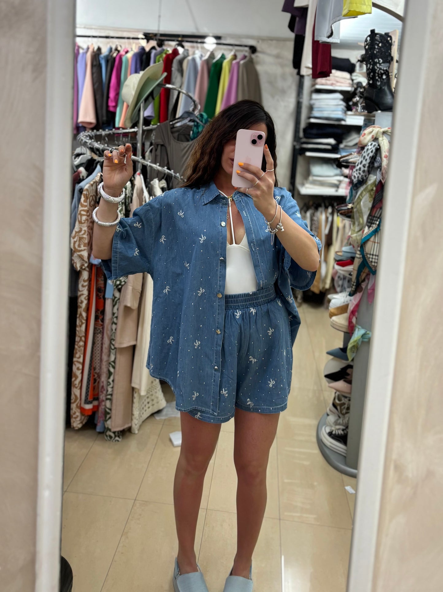 COORDSET Denim Fiocco