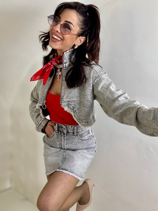 Jacket Denim Strass