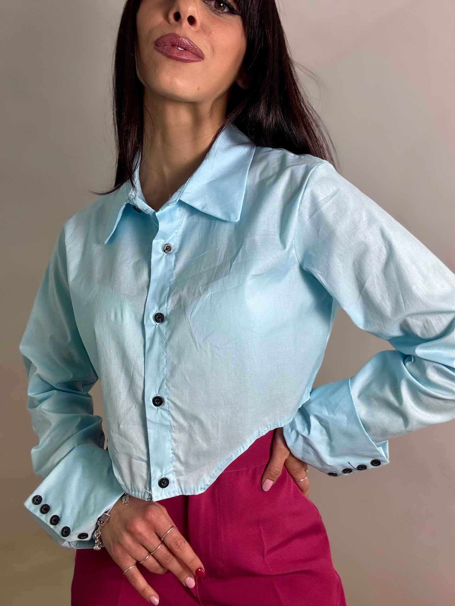 Camicia Bottone Black
