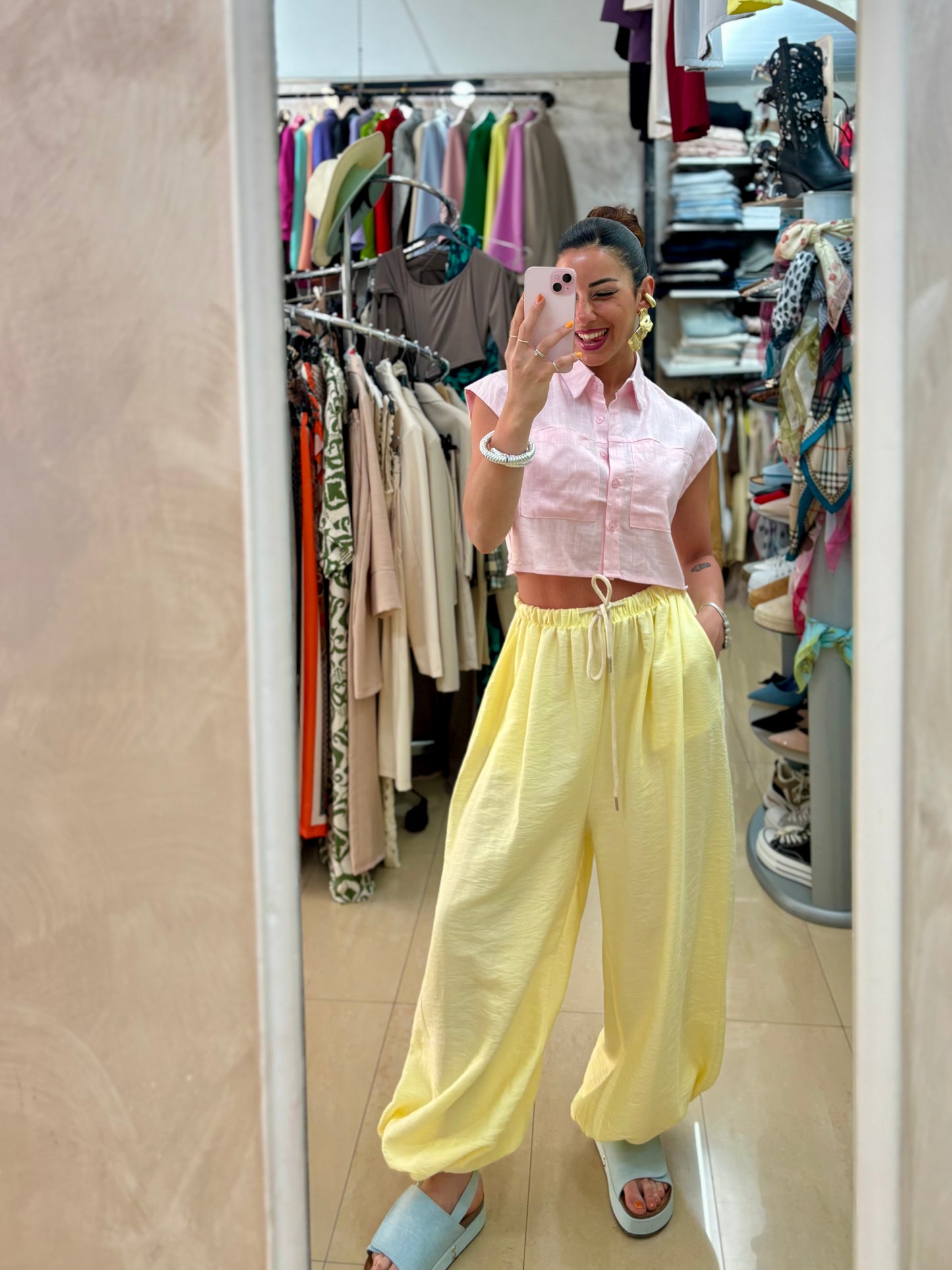 Pantalone Jogger Lino