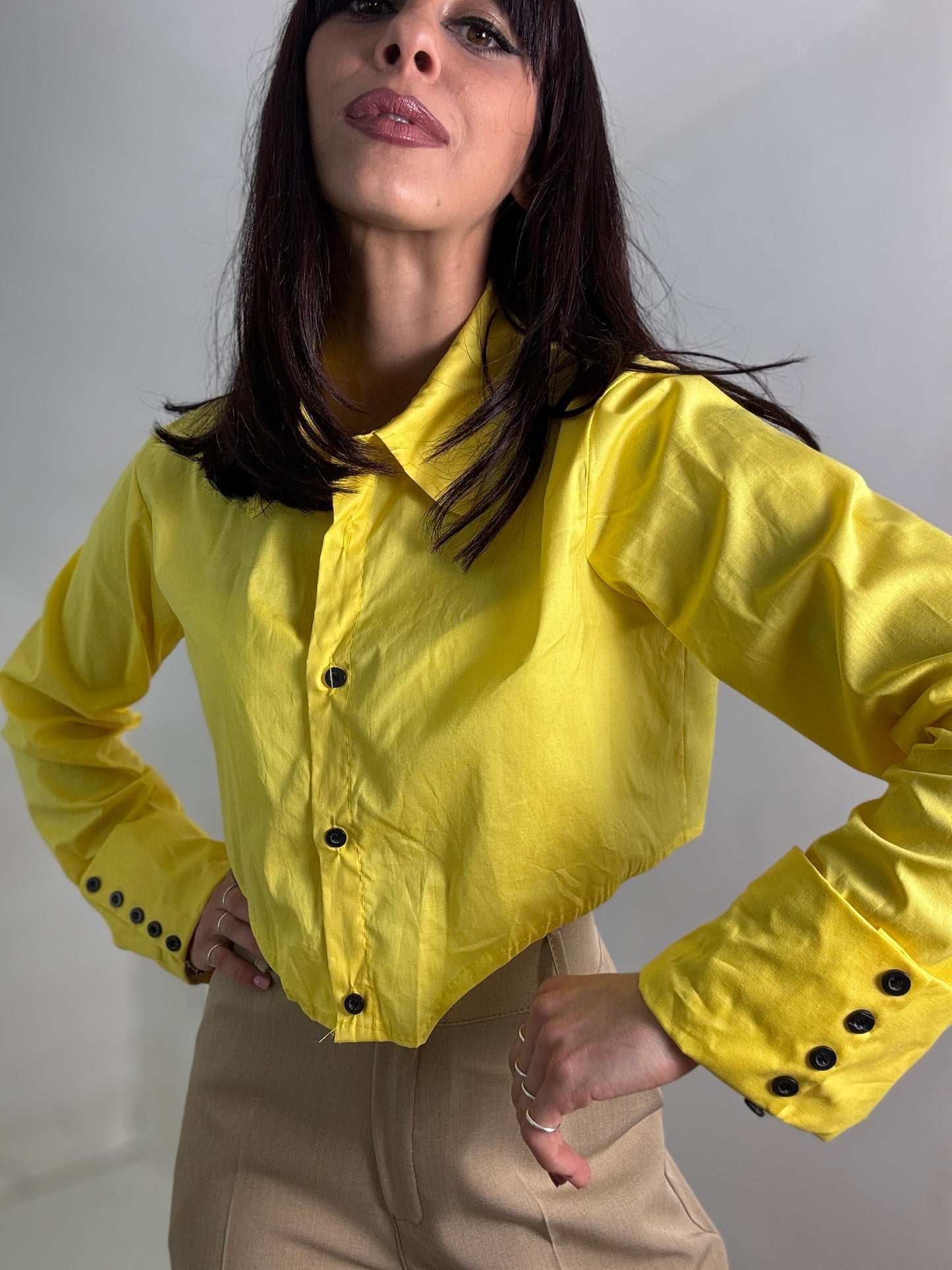 Camicia Bottone Black