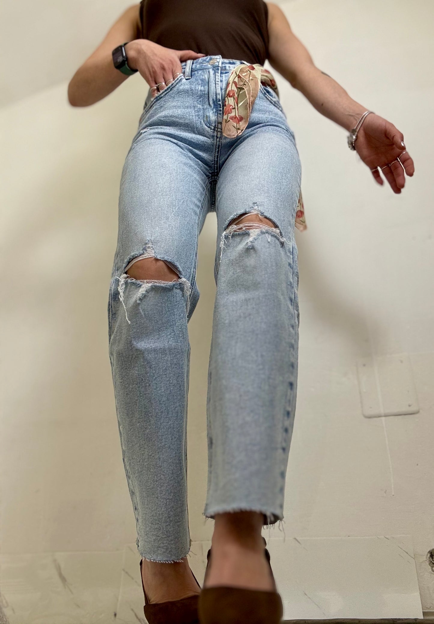 Denim Strappo