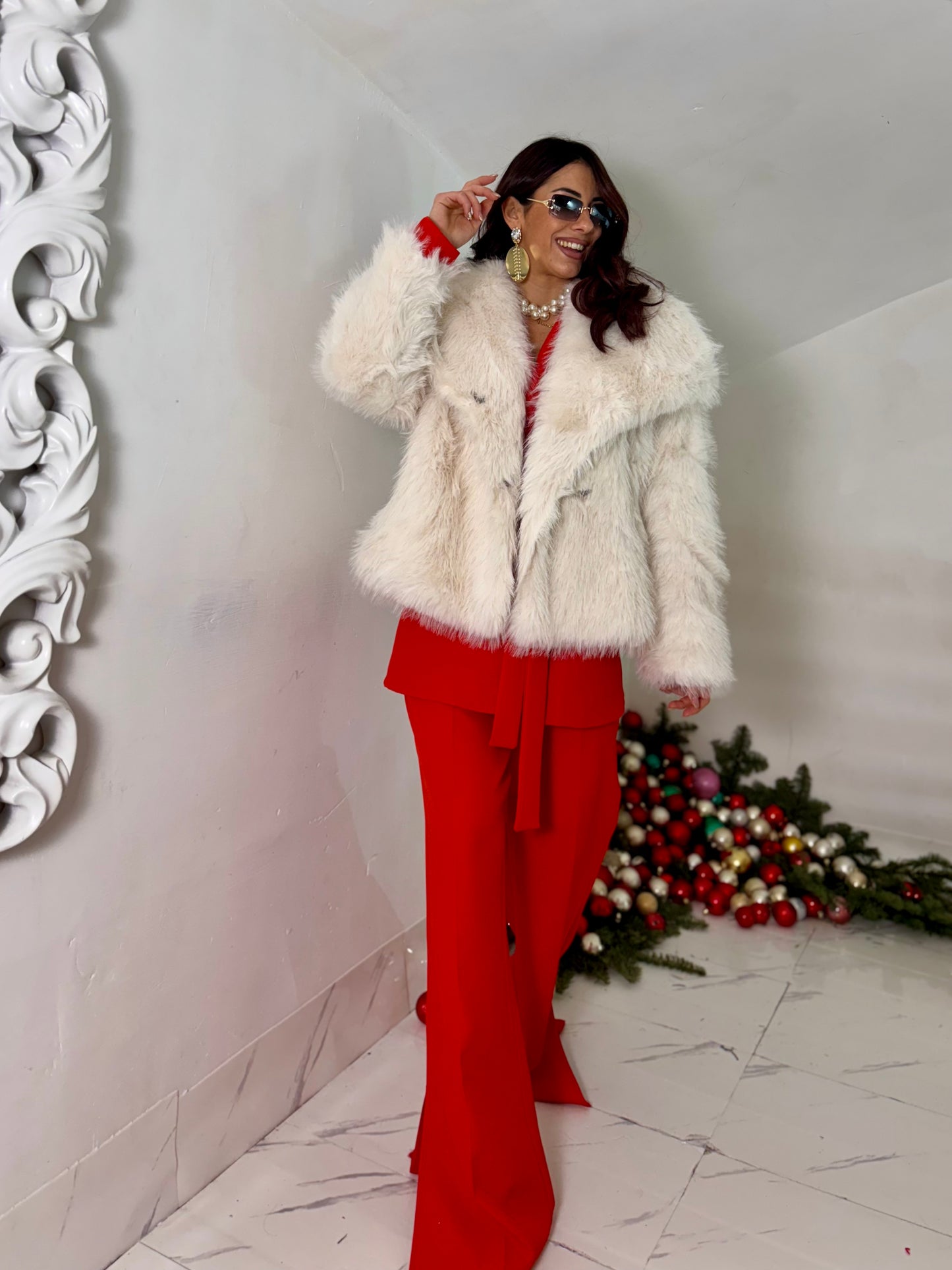 Eco Fur Maxi White