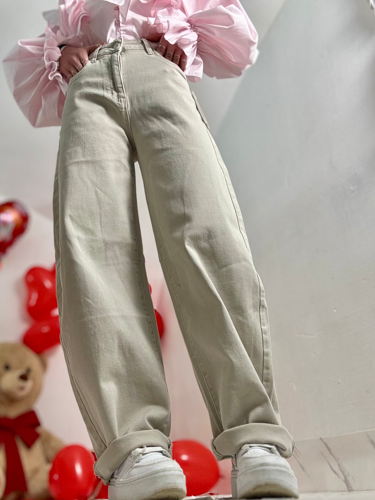 Baggy Jeans Crema