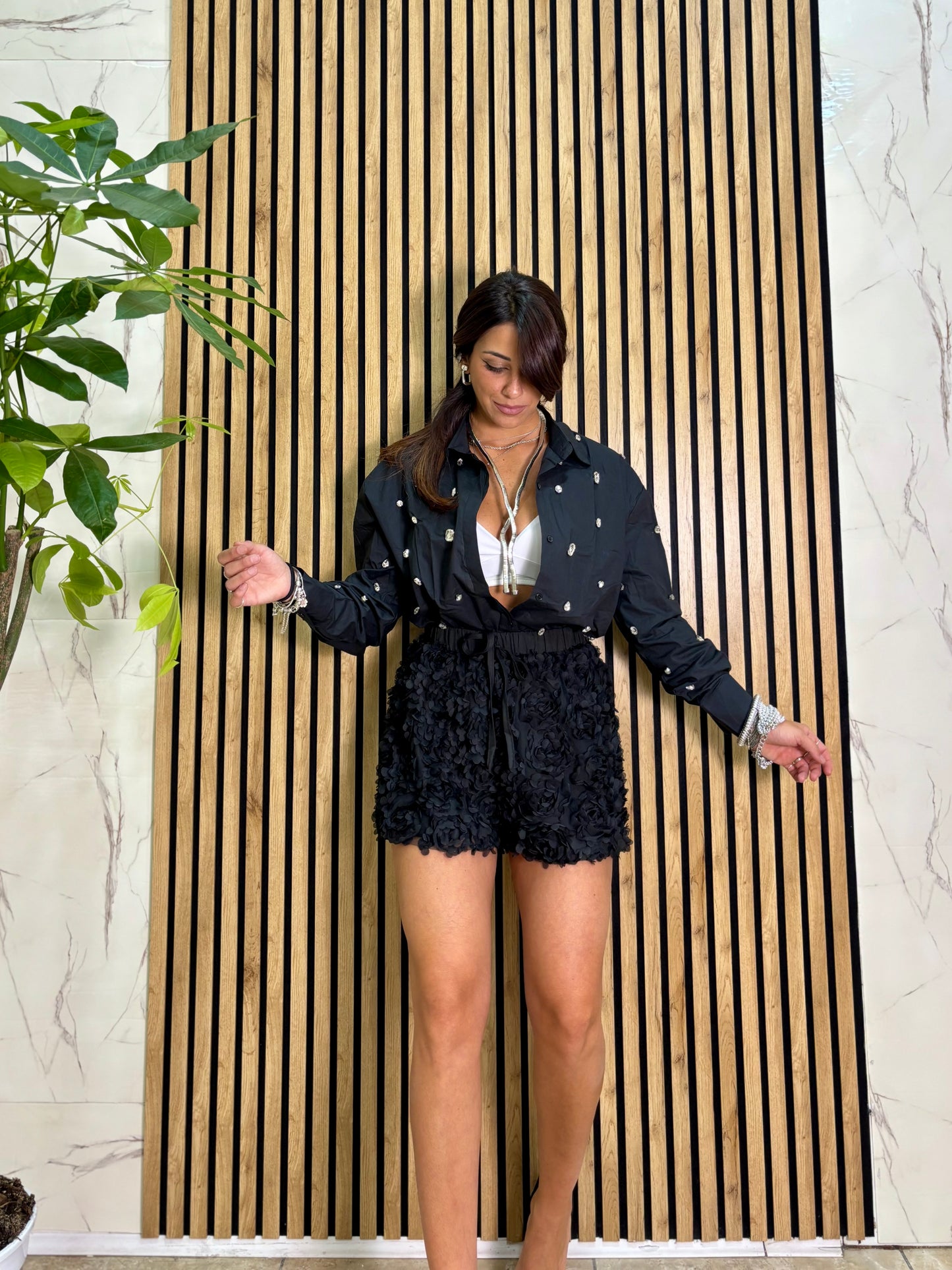 Camicia Black Strass