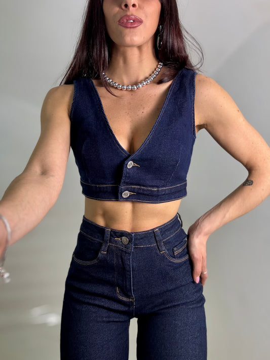 Top Crop Denim