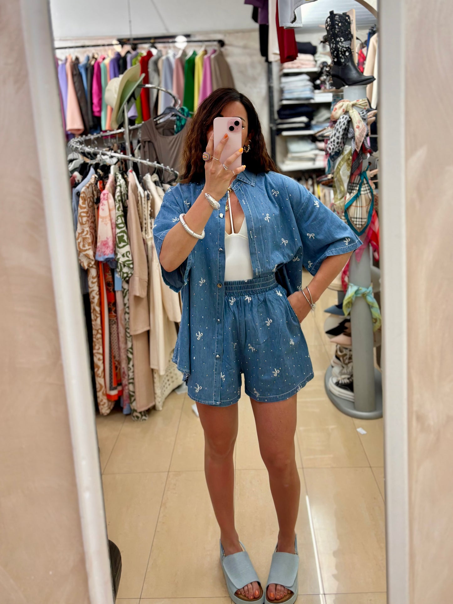 COORDSET Denim Fiocco