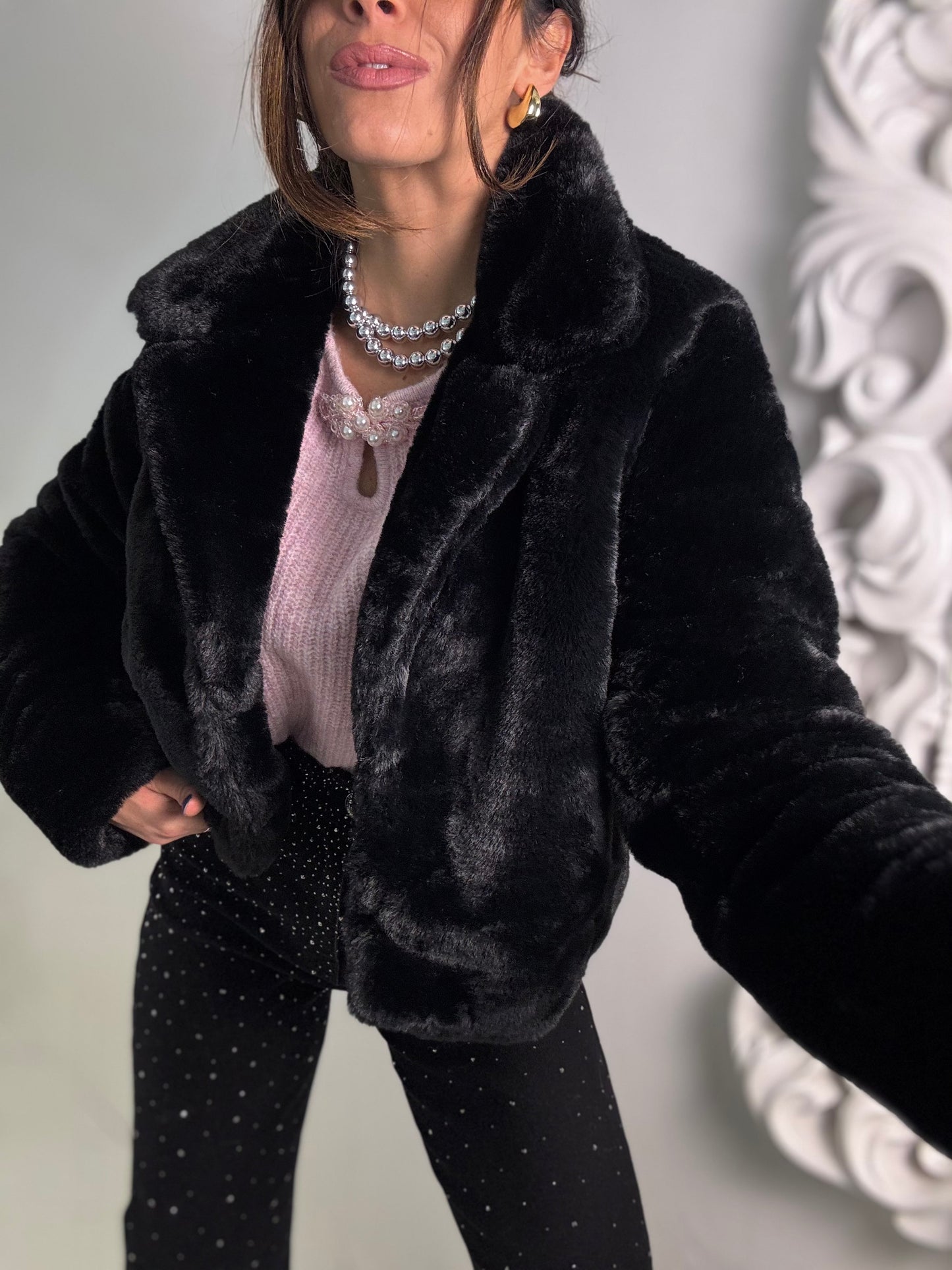 FUR CROP BLACK