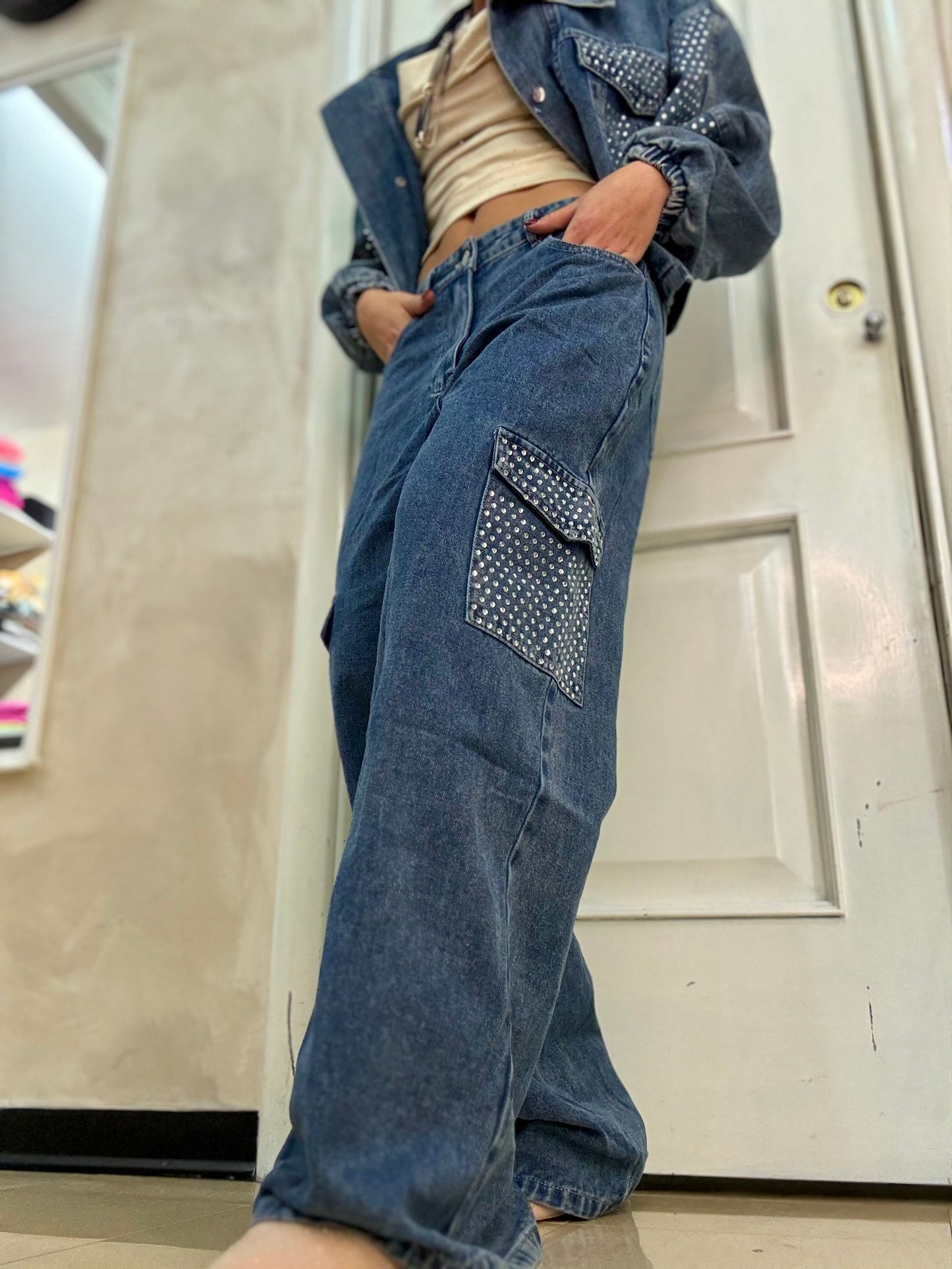 SET DENIM STRASS