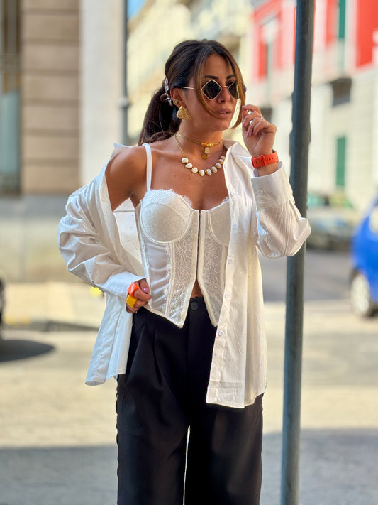 Camicia basic strass