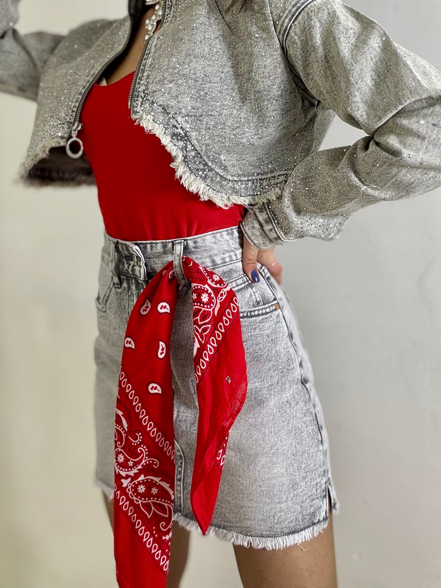 Skirts Denim Grey