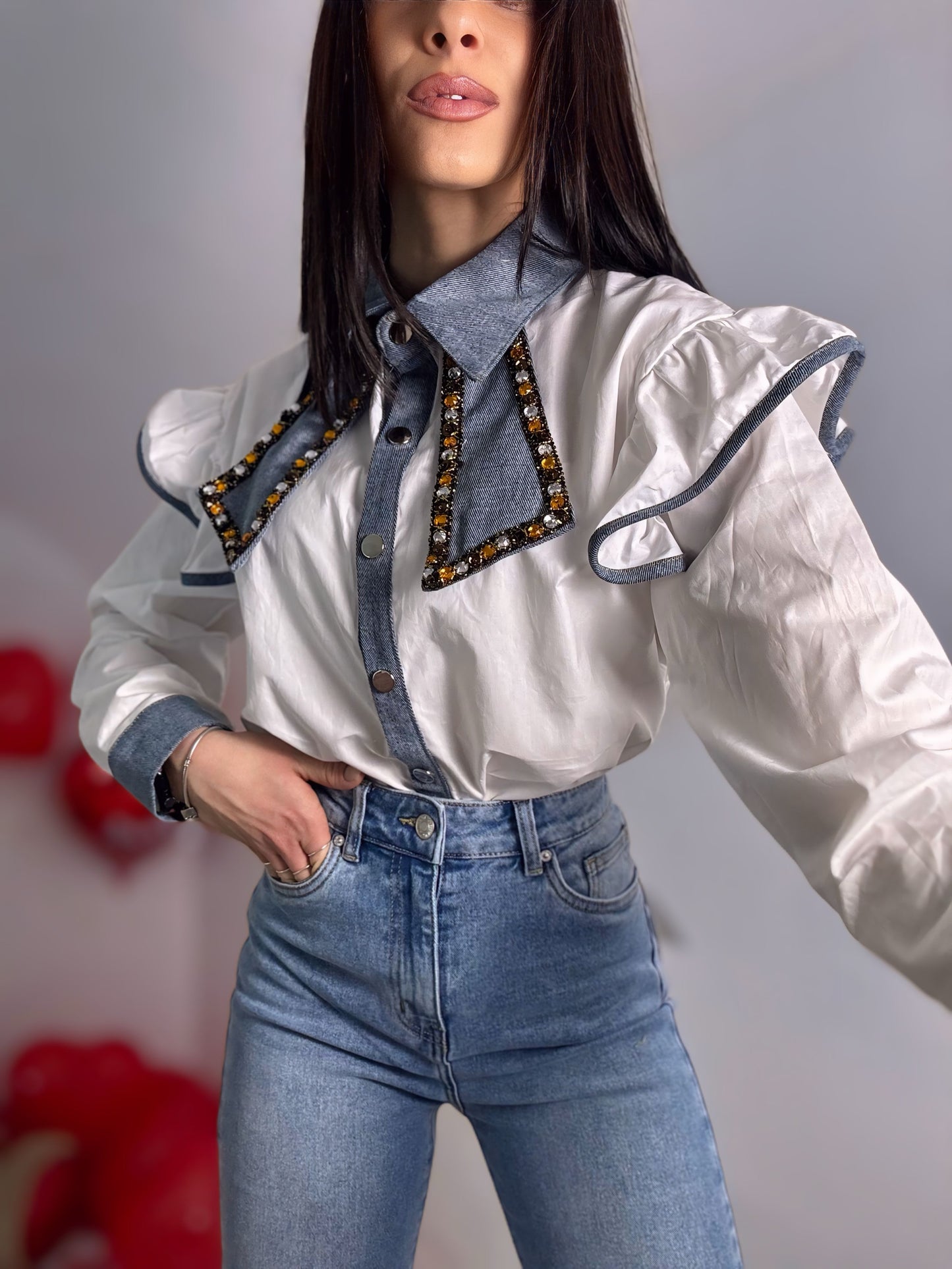 Camicia White Denim