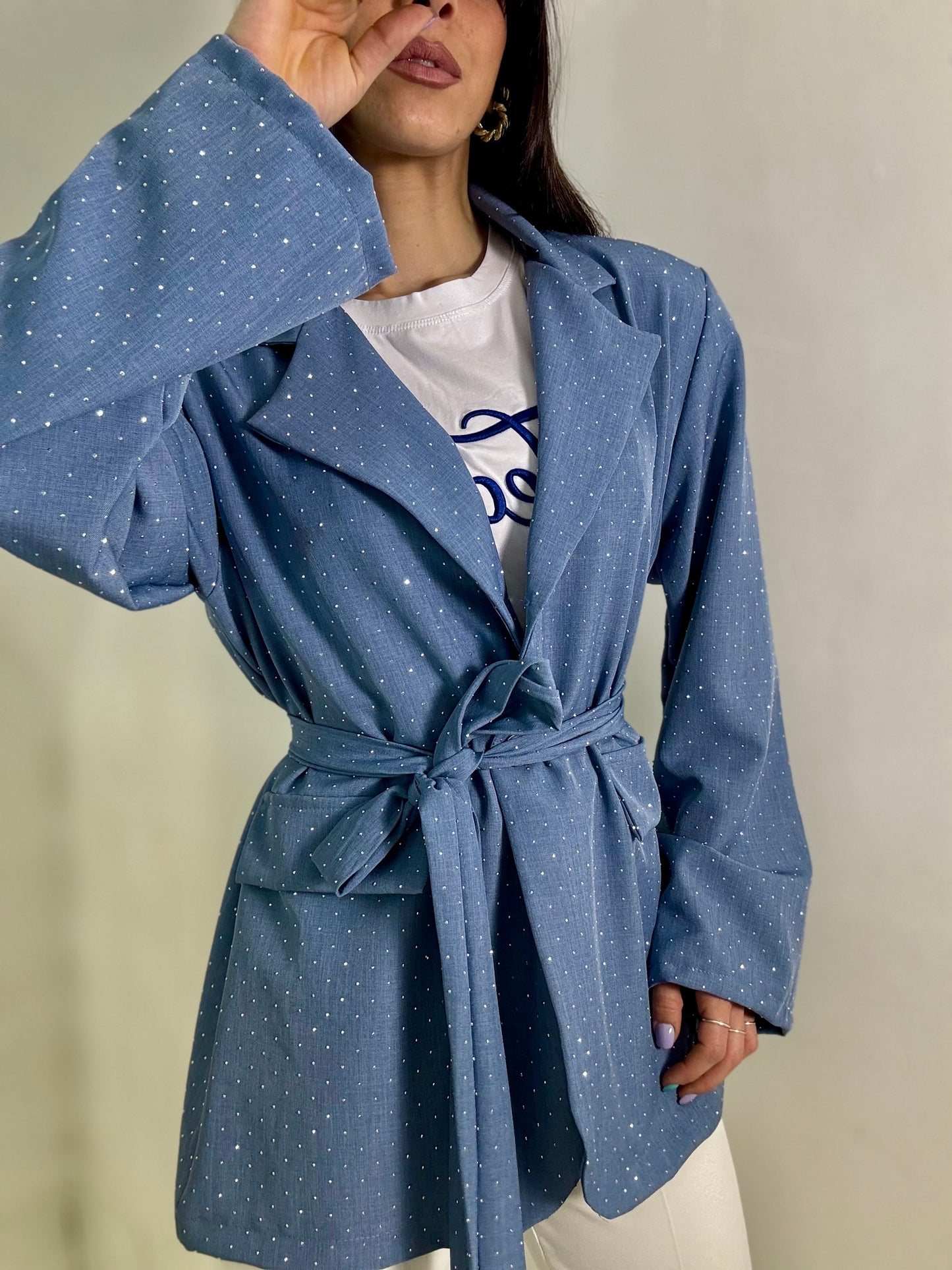 Blazer Blue Strass