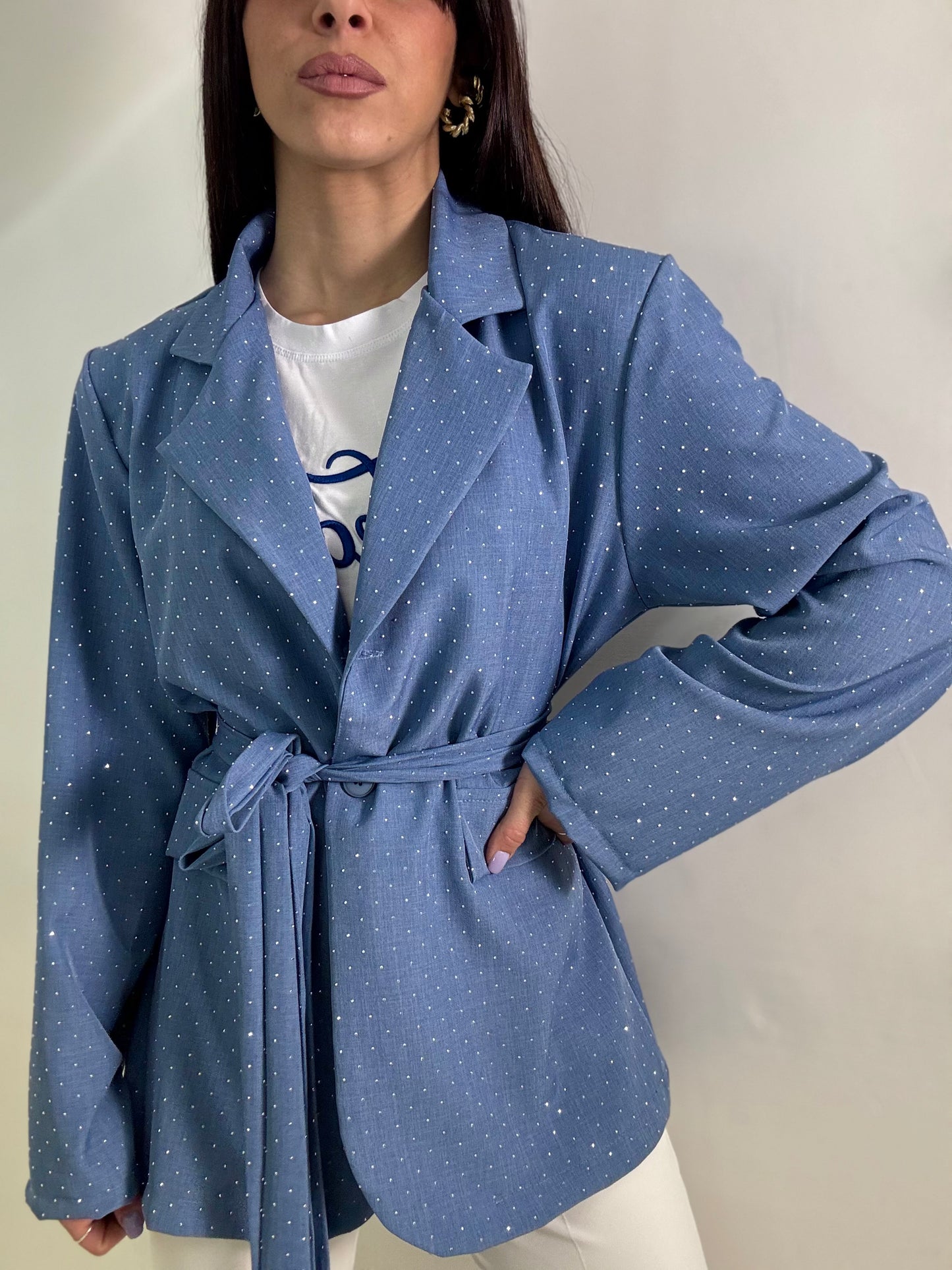 Blazer Blue Strass