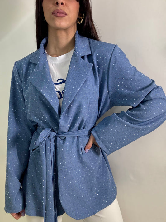 Blazer Blue Strass