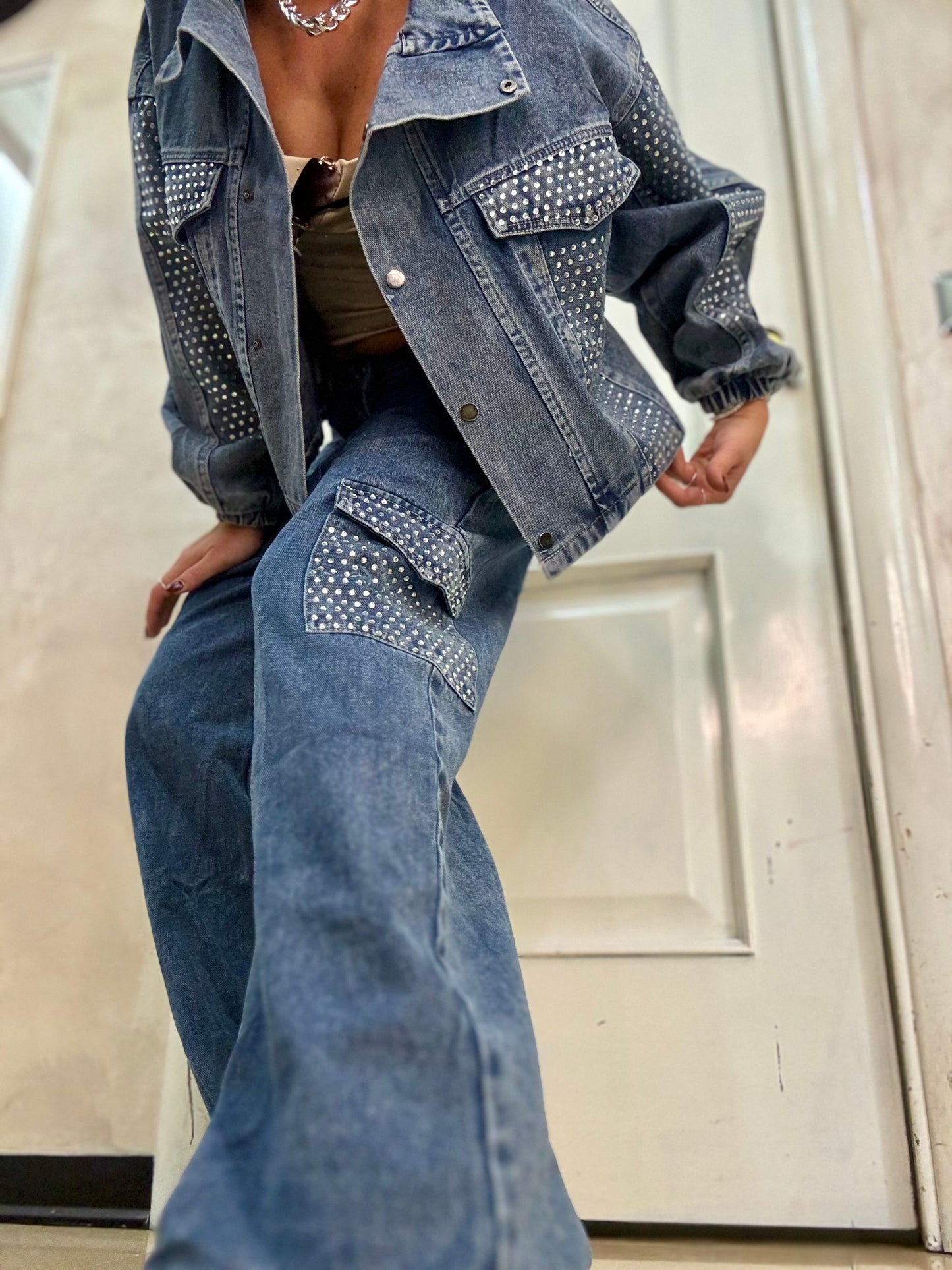 SET DENIM STRASS