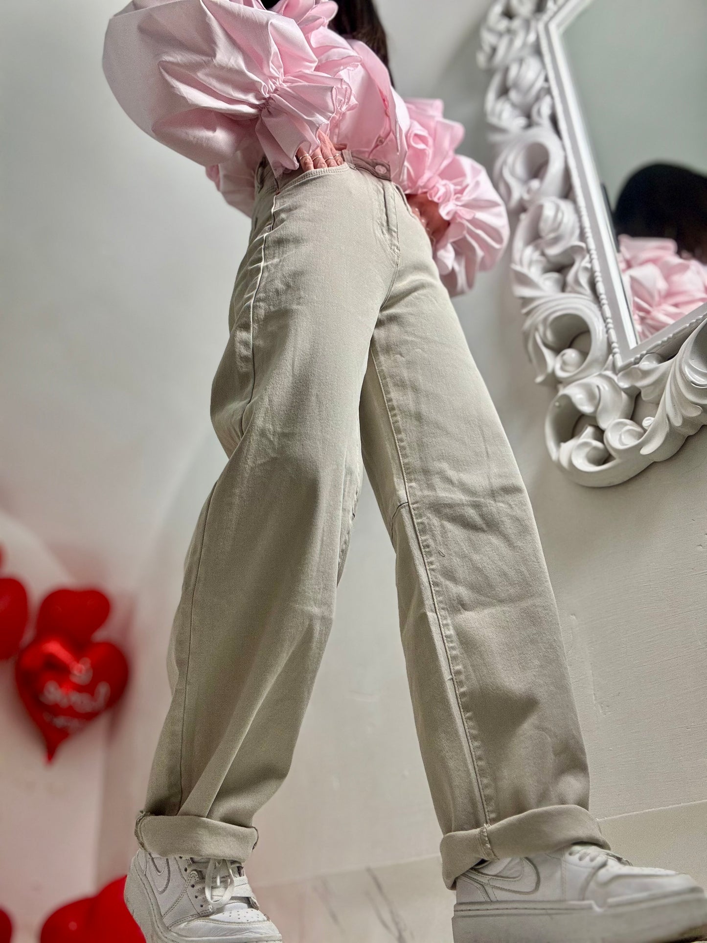 Baggy Jeans Crema